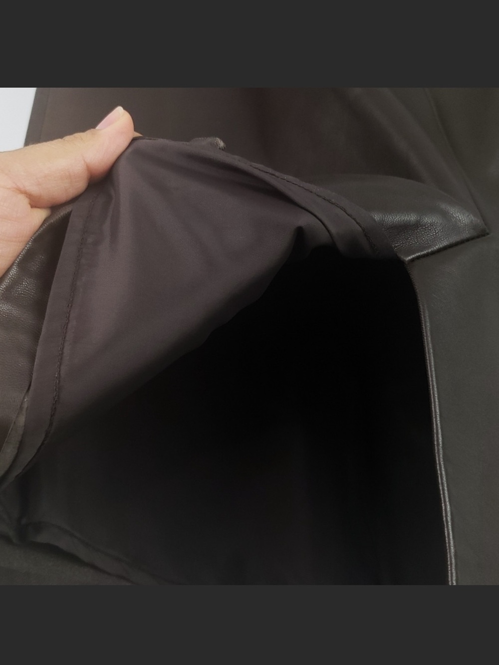 St John Collection Leather Skirt - Picture 5 of 12